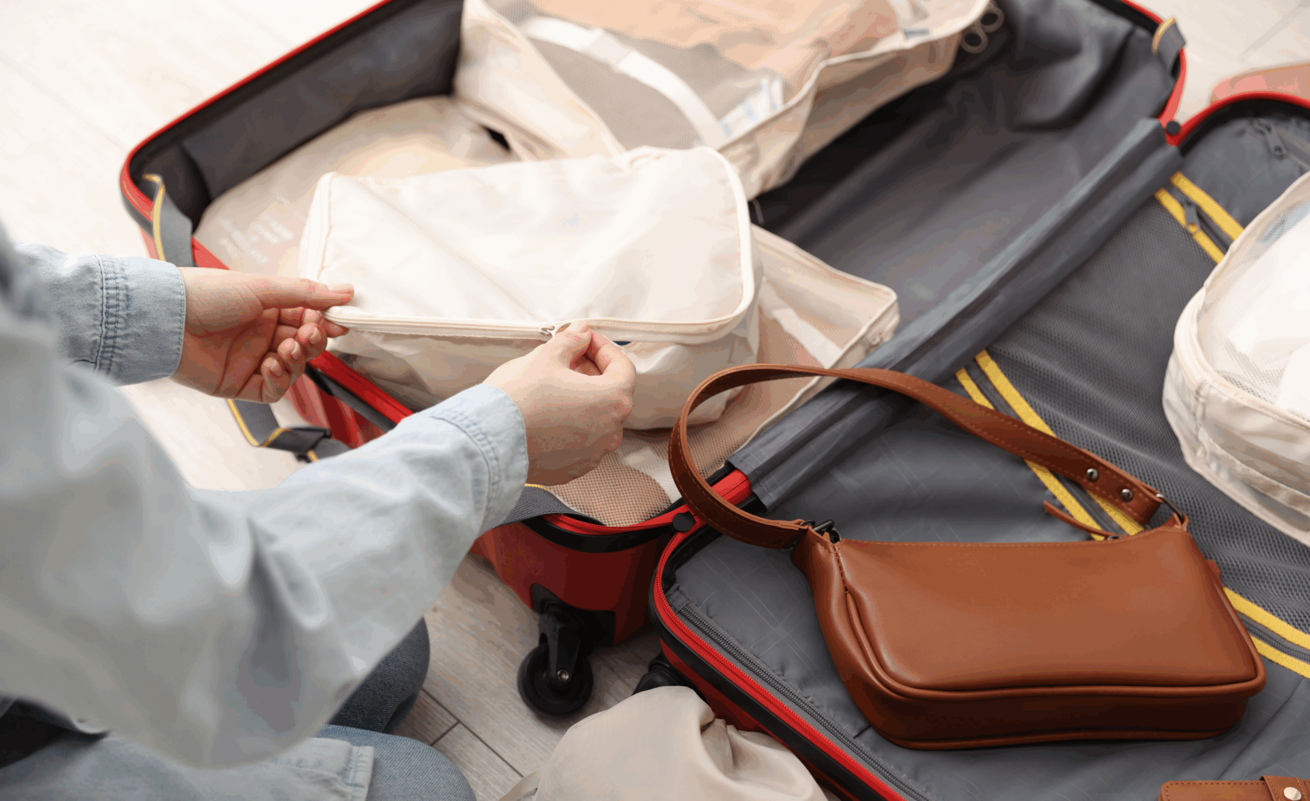 8 Tools 1 Decorative image of suitcase being packed