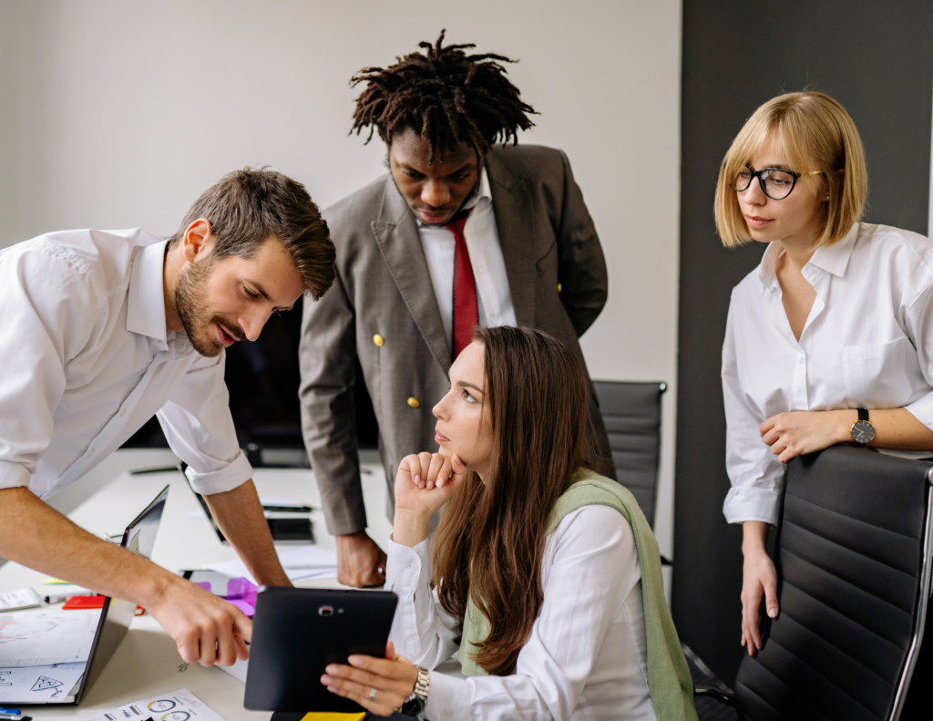 Decorative image of people working together